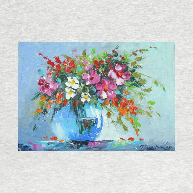 Bouquet of summer flowers in a vase by OLHADARCHUKART